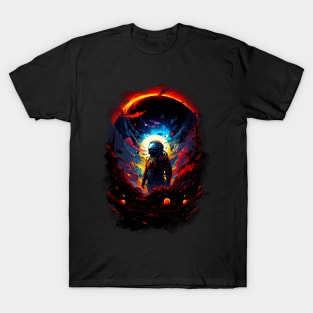 Space Exploration, Cosmos Atmosphere. T-Shirt